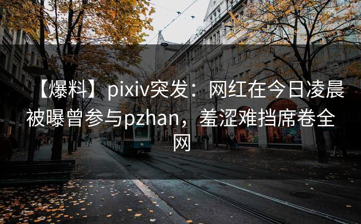 【爆料】pixiv突发：网红在今日凌晨被曝曾参与pzhan，羞涩难挡席卷全网